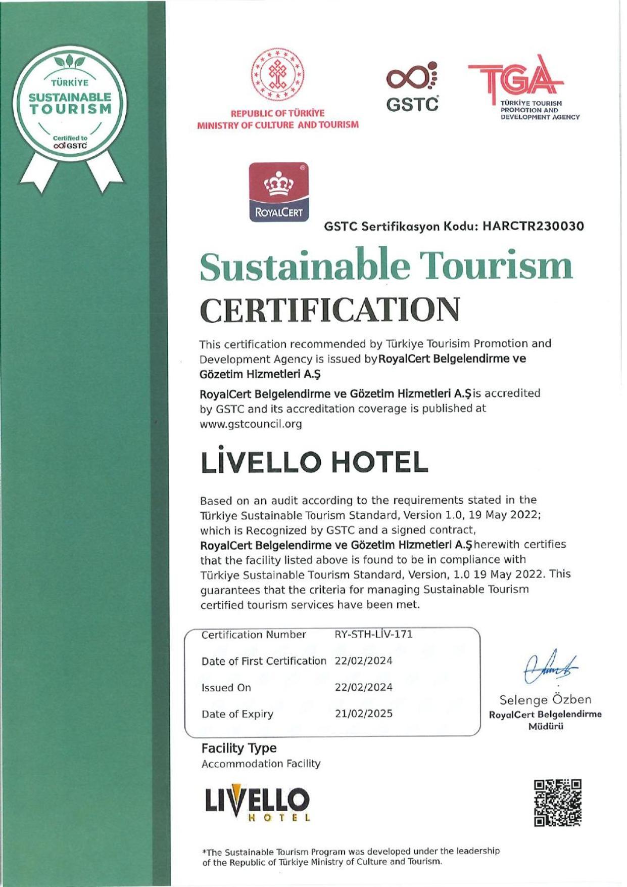 Livello Hotel Istanbul Exterior foto